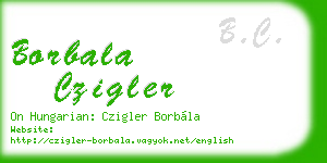 borbala czigler business card