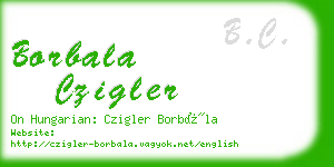 borbala czigler business card